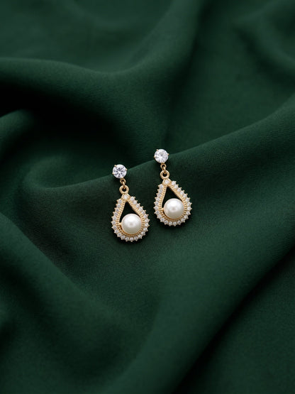 Rose Gold Plated Fancy Diamond Earrings
