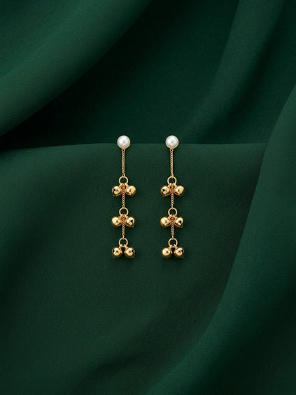 Gold Plated Tassels Drop Earrings