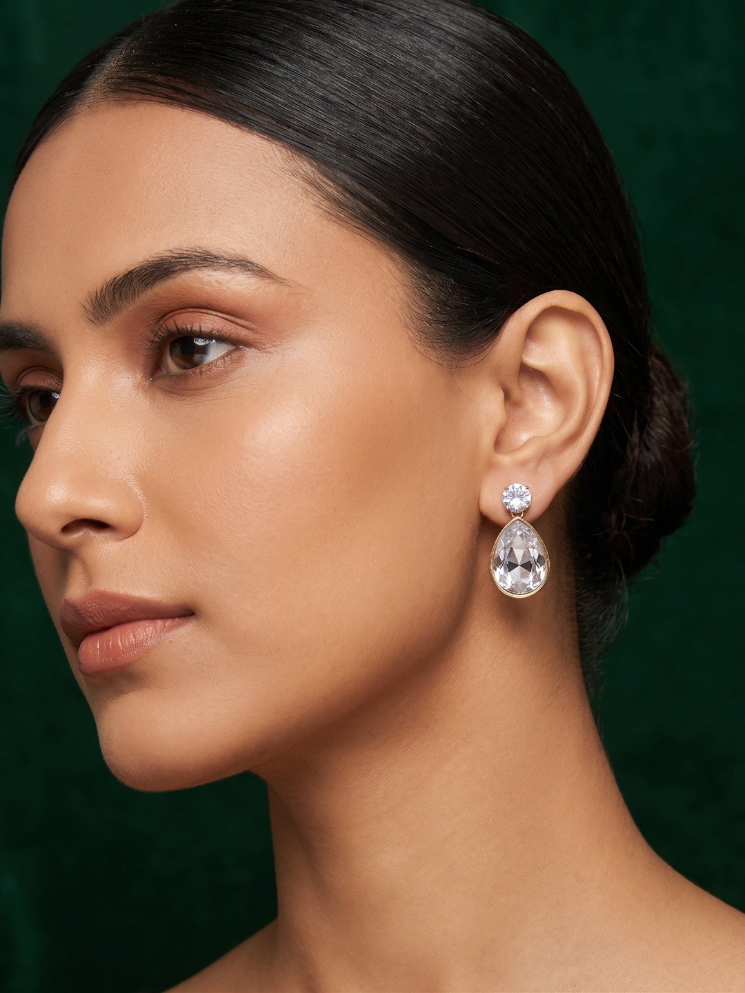 Silver Plated Diamond Earrings
