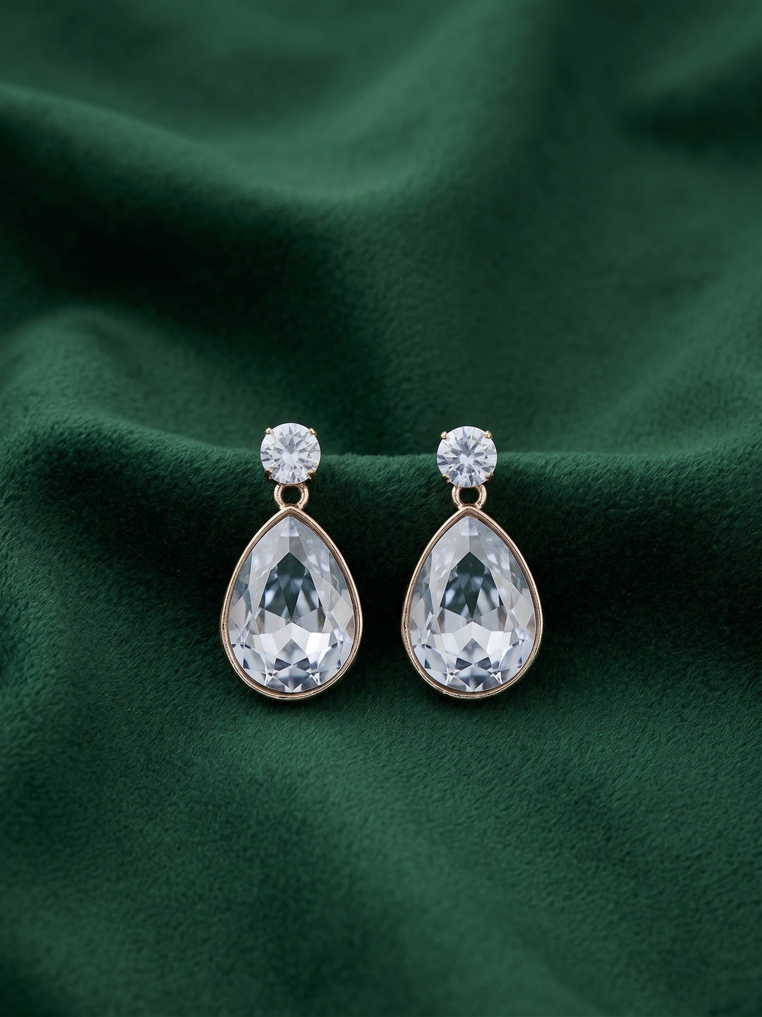 Silver Plated Diamond Earrings