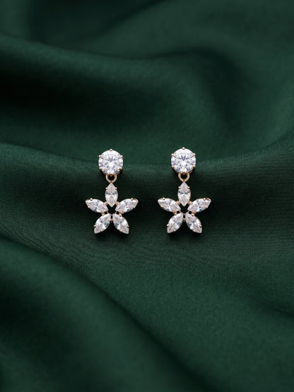 Silver Plated Diamond Earrings