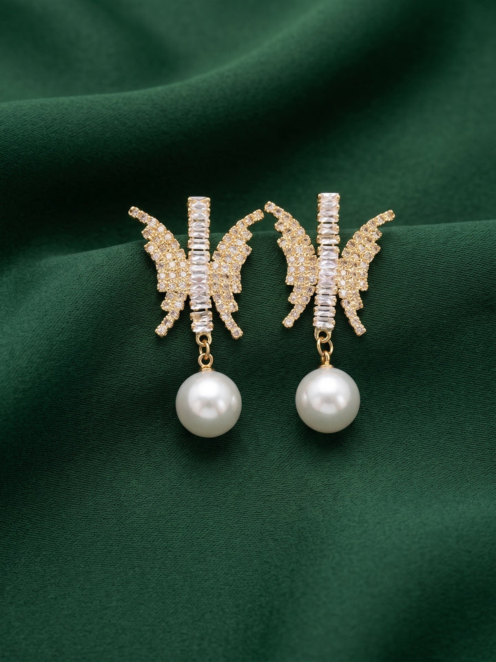 Gold Plated Butterfly Earrings