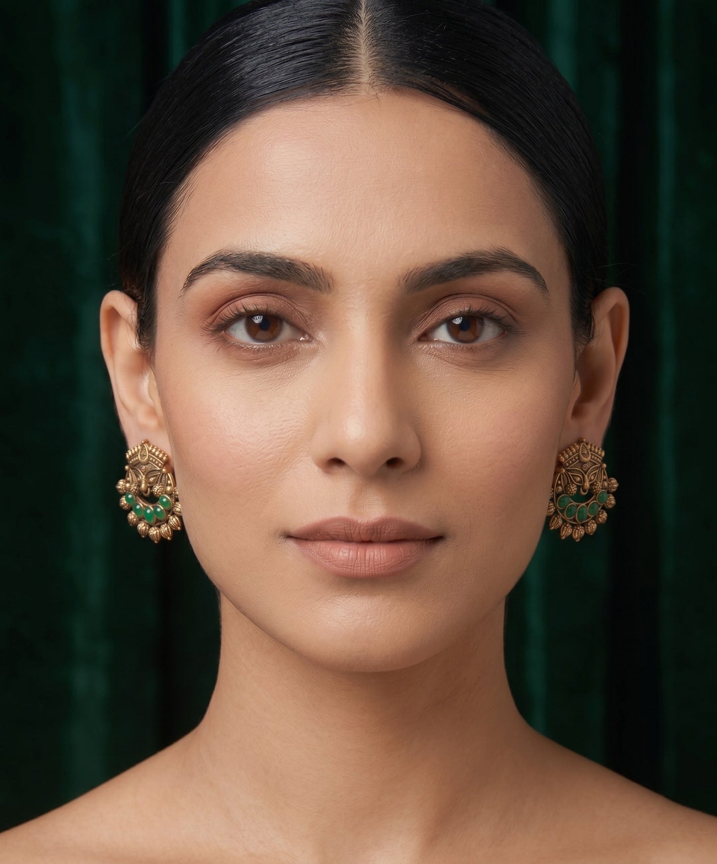 Women Gold-Toned Ethnic Style Studs