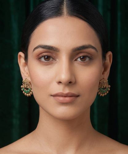Women Gold-Toned Ethnic Style Studs