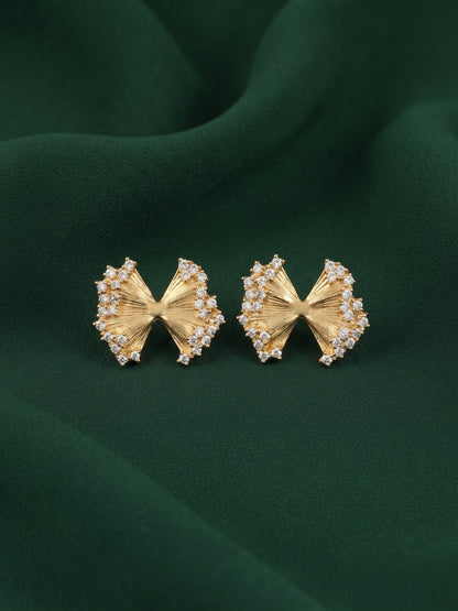 Gold Plated Stylish Fancy Studs Earrings