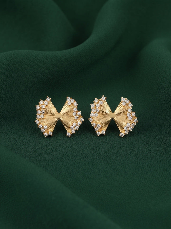 Gold Plated Stylish Fancy Studs Earrings