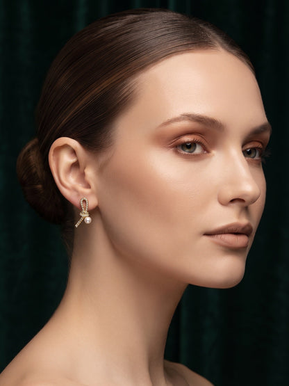 Gold Plated Stylish Fancy Studs Earrings
