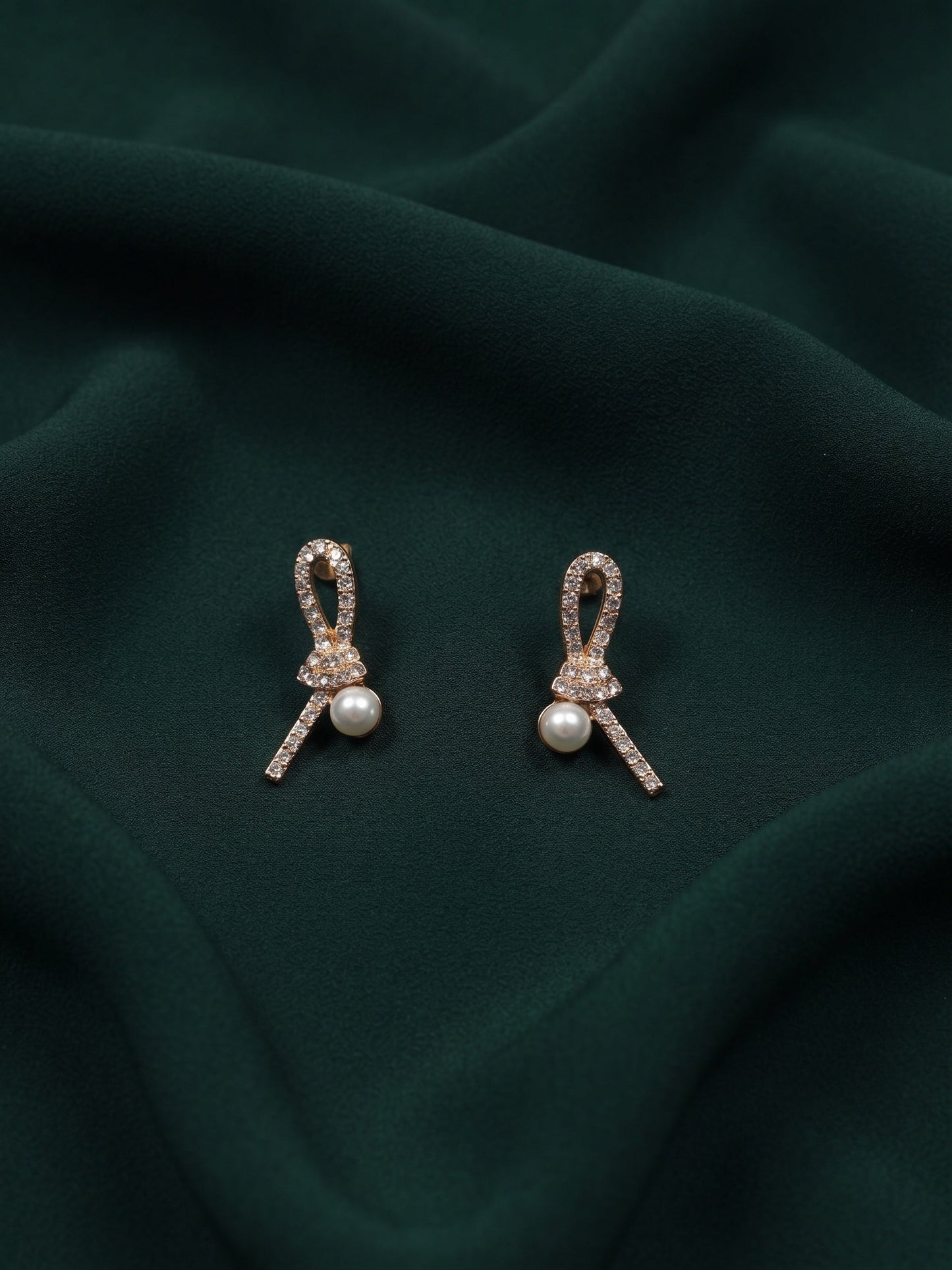 Gold Plated Stylish Fancy Studs Earrings