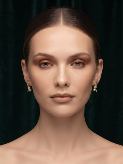 Gold Plated Stylish Fancy Studs Earrings