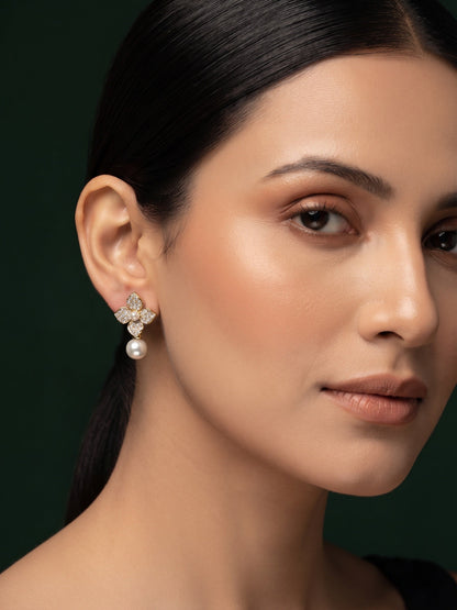 Gold Plated Stylish Fancy Studs