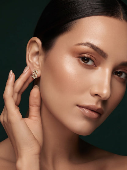 Gold Plated Stylish Fancy Studs
