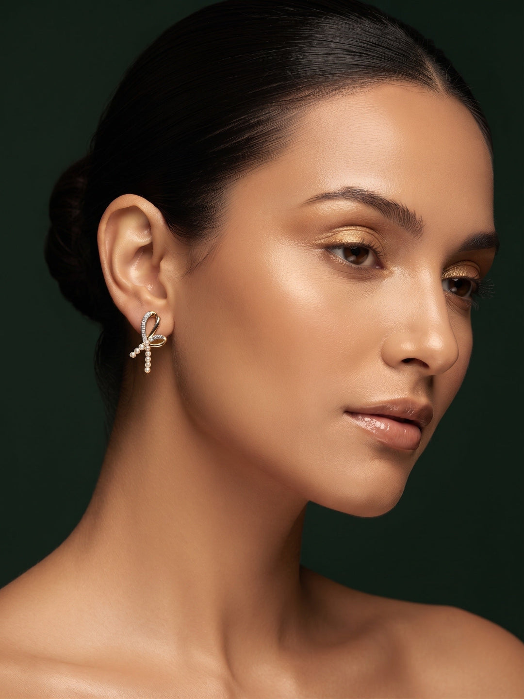 Gold Plated Stylish Fancy Studs Earrings