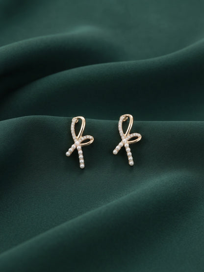 Gold Plated Stylish Fancy Studs Earrings