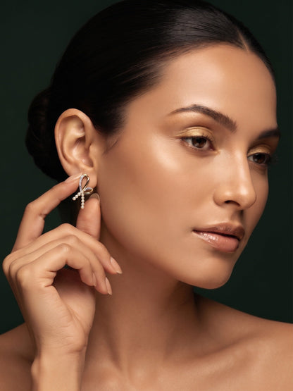 Gold Plated Stylish Fancy Studs Earrings
