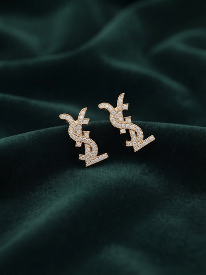 Gold Plated Stylish Fancy Studs Earrings