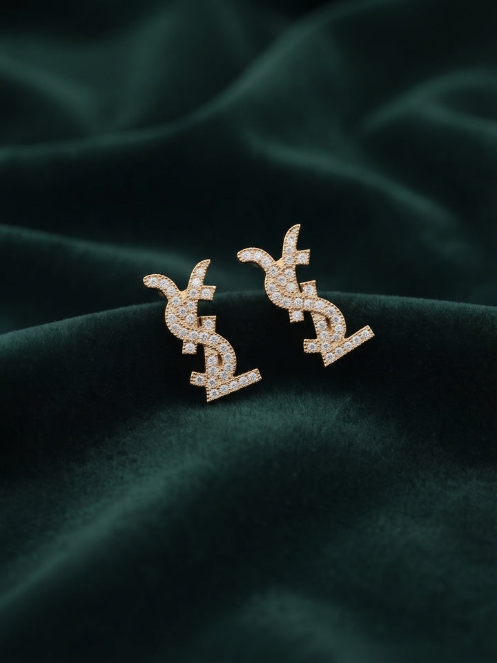 Gold Plated Stylish Fancy Studs Earrings