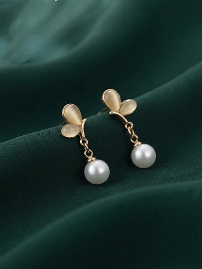Gold Plated Stylish Fancy Earrings