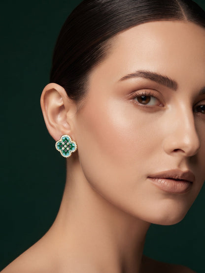 Gold Plated Stylish Fancy Studs