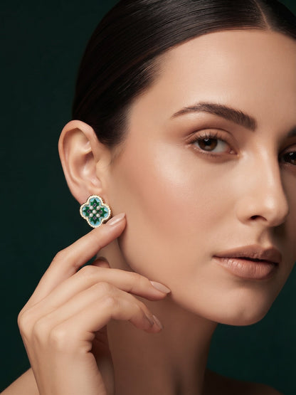 Gold Plated Stylish Fancy Studs