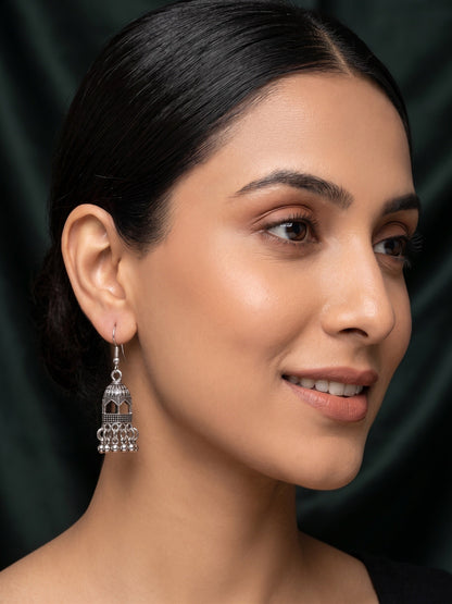 Silver Plated Stylish Fancy  Earrings