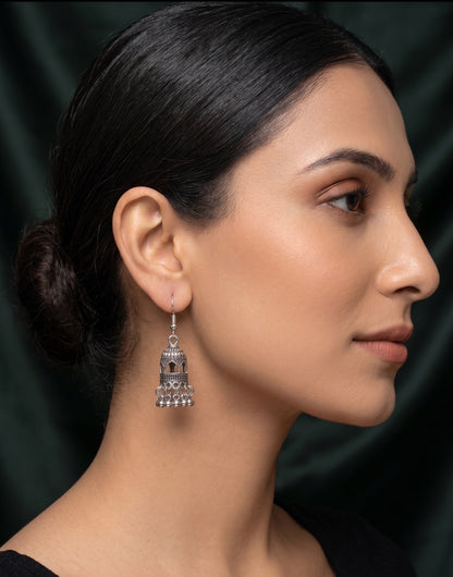 Silver Plated Stylish Fancy  Earrings
