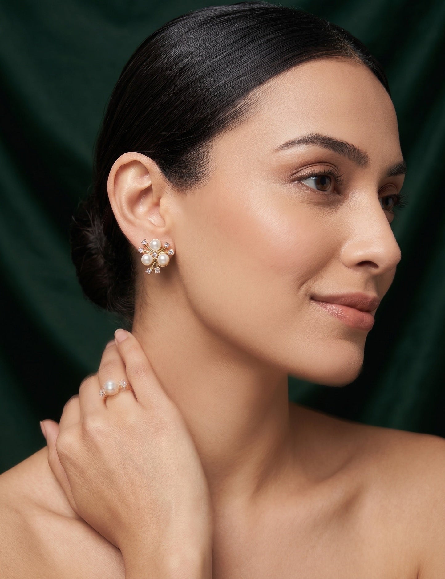Gold Plated Flower Studs