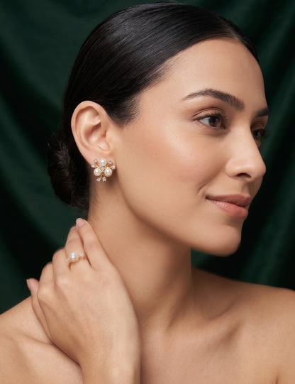 Gold Plated Flower Studs