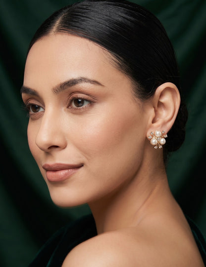 Gold Plated Flower Studs