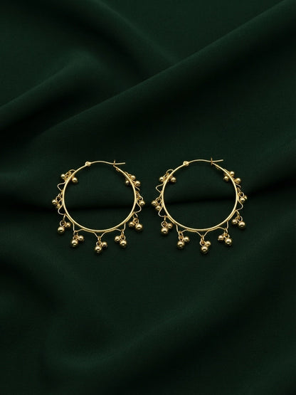 Gold Plated Stylish Bali Style Hoops