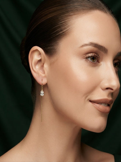 Rose Plated Fancy Tassels Earrings