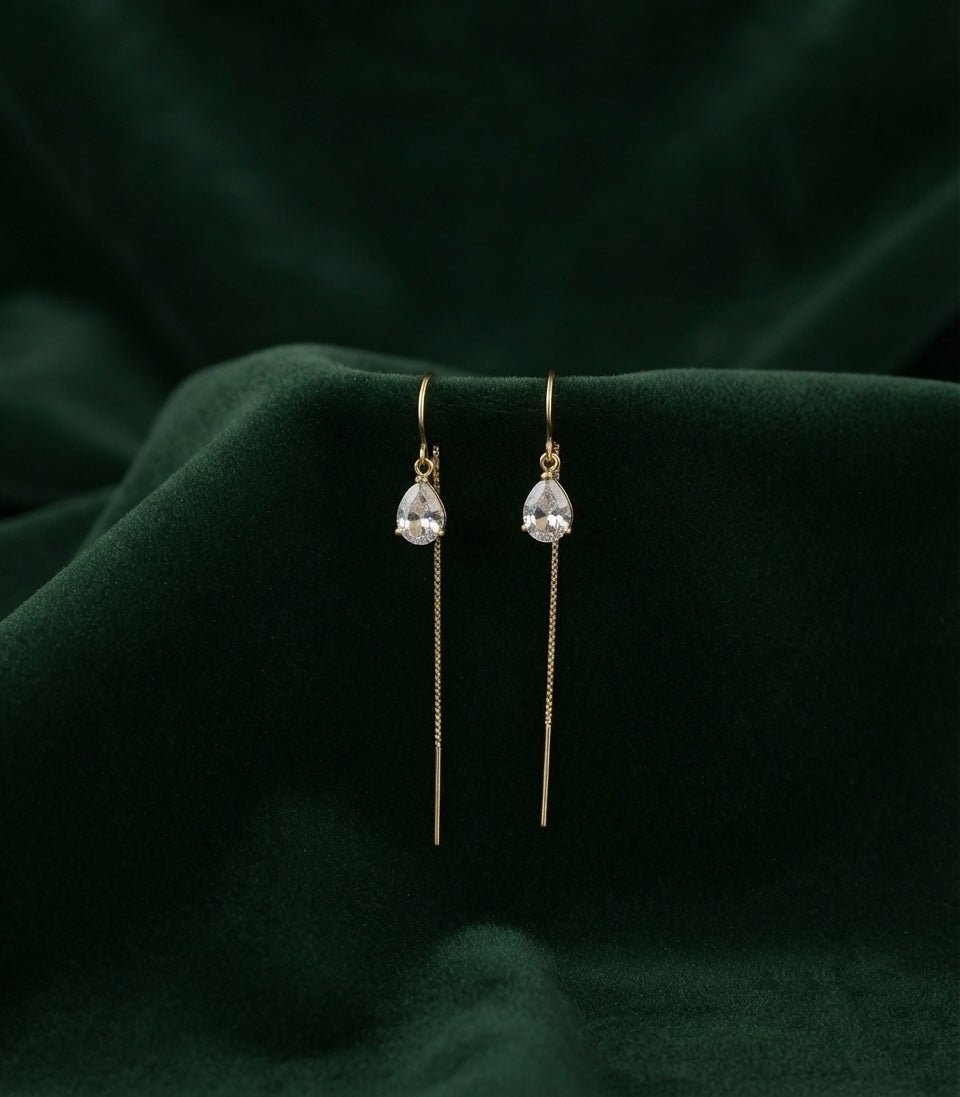 Rose Plated Fancy Tassels Earrings