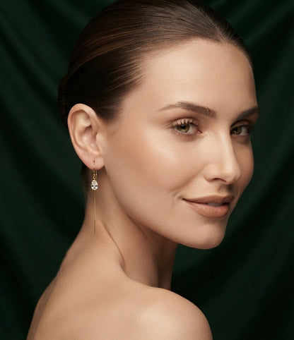 Rose Plated Fancy Tassels Earrings
