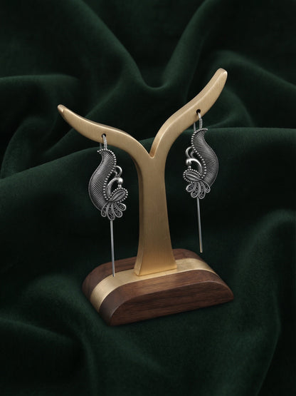 Silver Plated Oxidized Ethnic Design Ear Cuff
