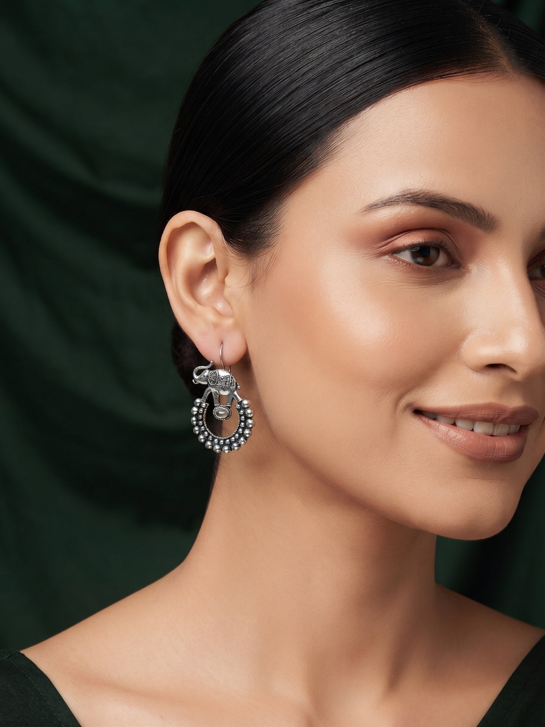 Silver Plated Oxidized Fancy Earrings