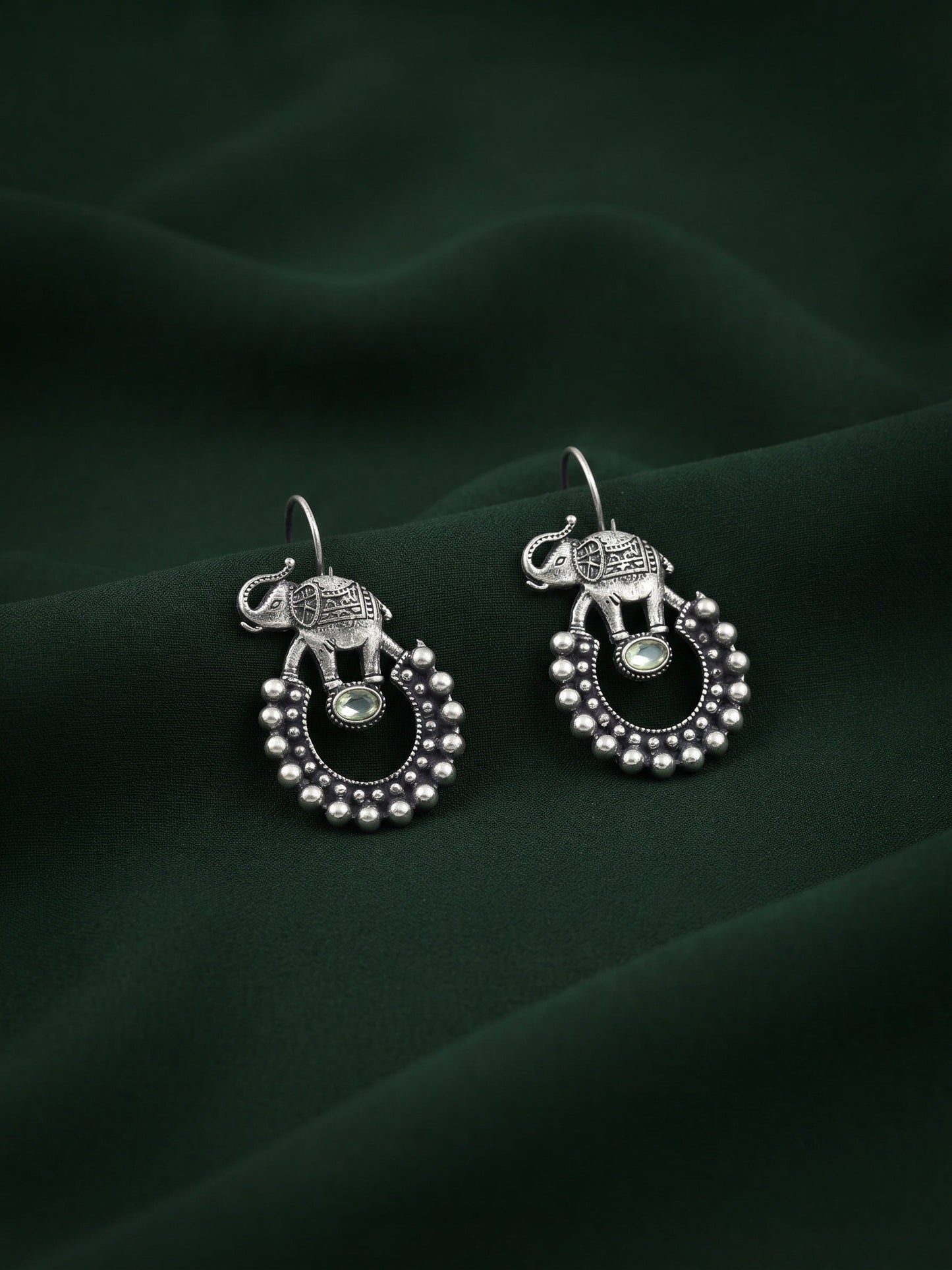 Silver Plated Oxidized Fancy Earrings