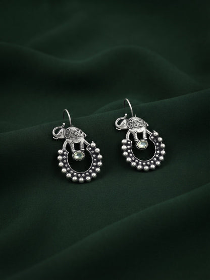 Silver Plated Oxidized Fancy Earrings