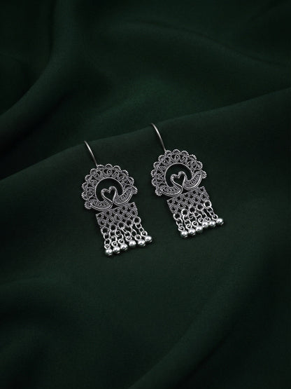 Silver Plated Oxidized Fancy Earrings