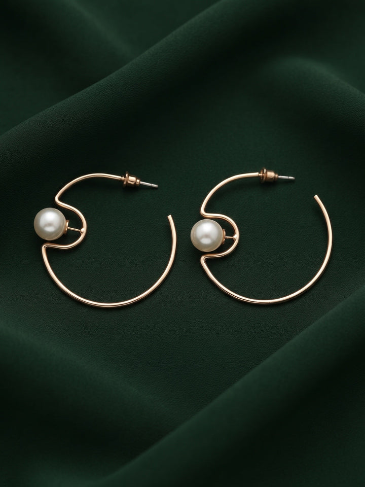 Gold Plated Stylish Fancy Hoops