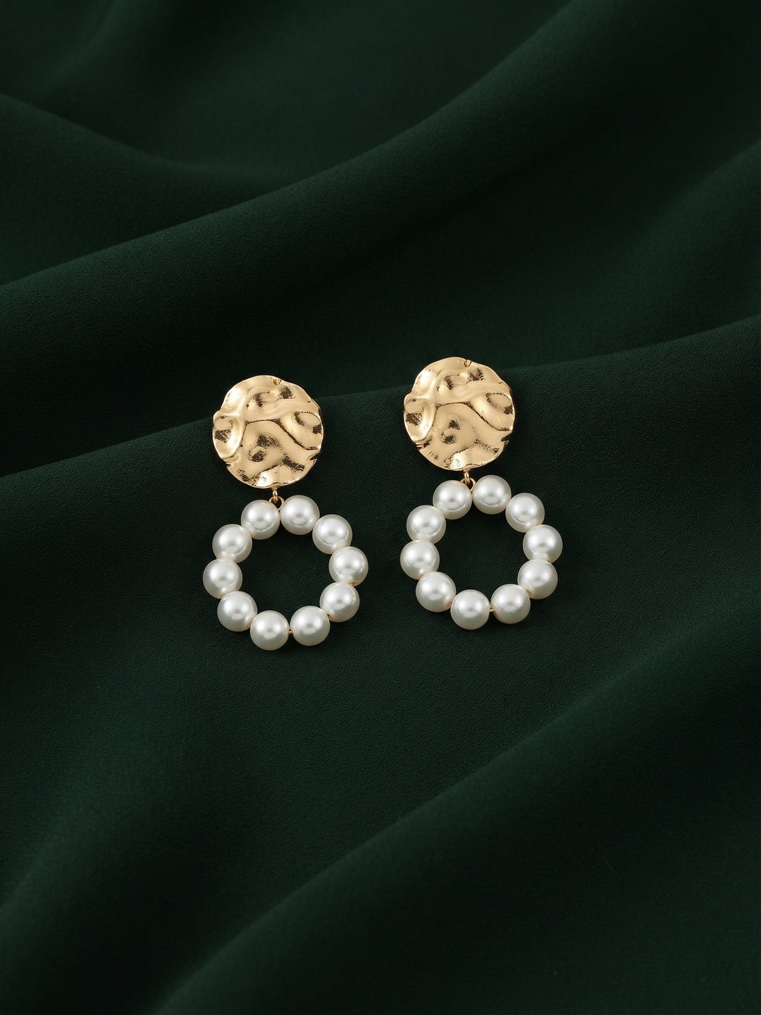 Gold Plated Stylish Fancy Drop Earrings