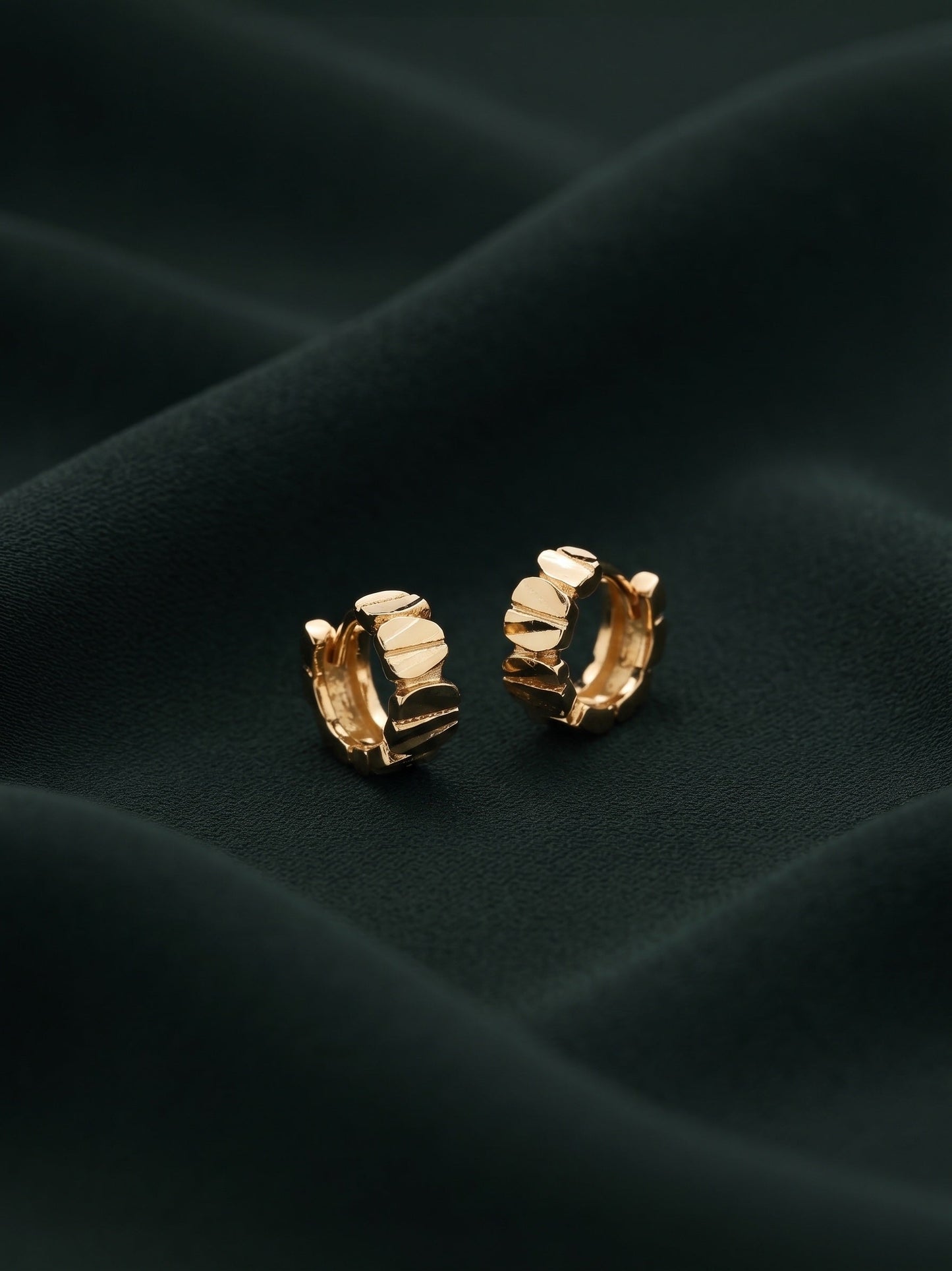 Gold Plated Stylish Fancy Mini Hoops