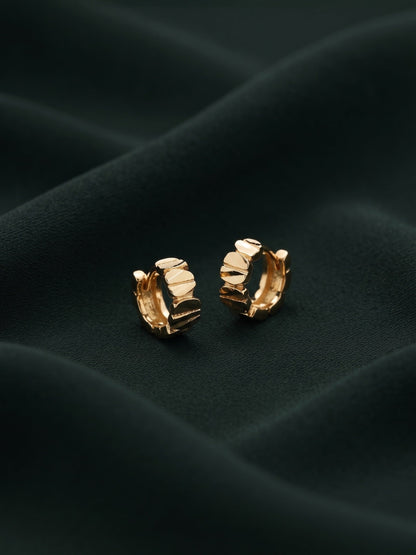 Gold Plated Stylish Fancy Mini Hoops