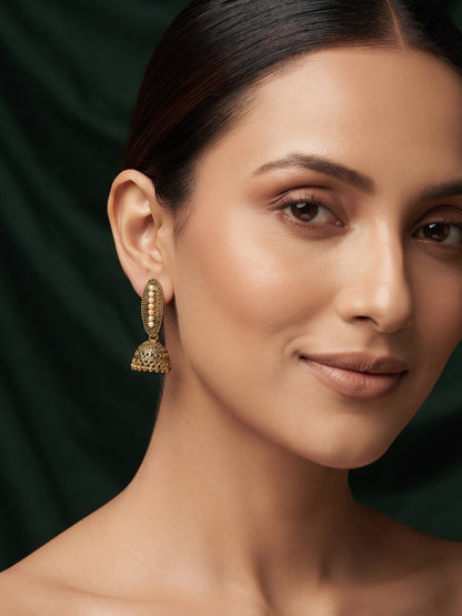 Gold Plated Stylish Fancy Jhumka