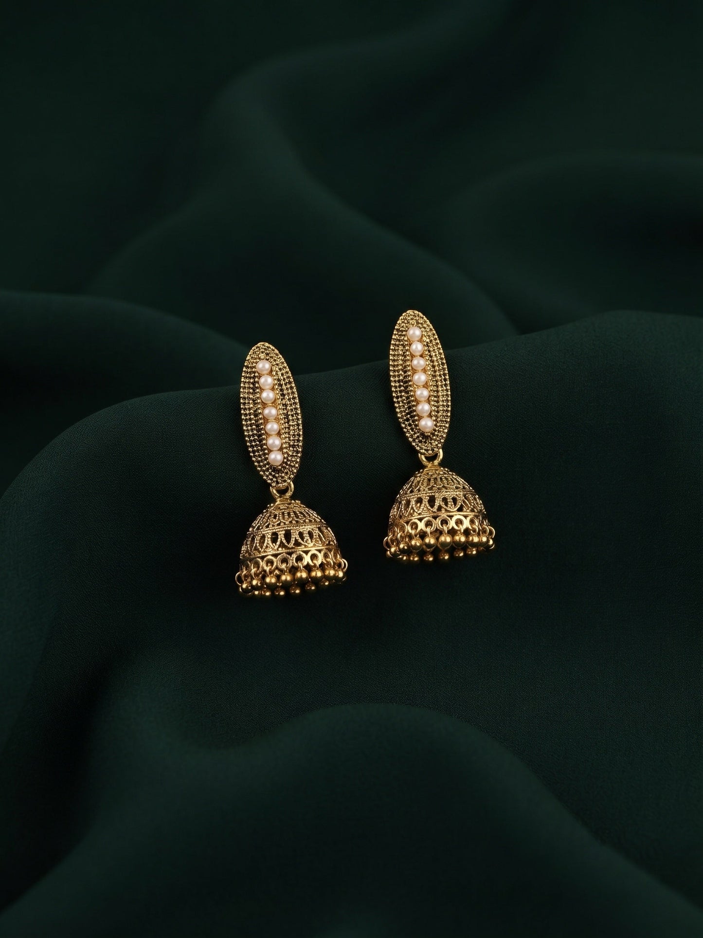 Gold Plated Stylish Fancy Jhumka