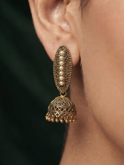 Gold Plated Stylish Fancy Jhumka
