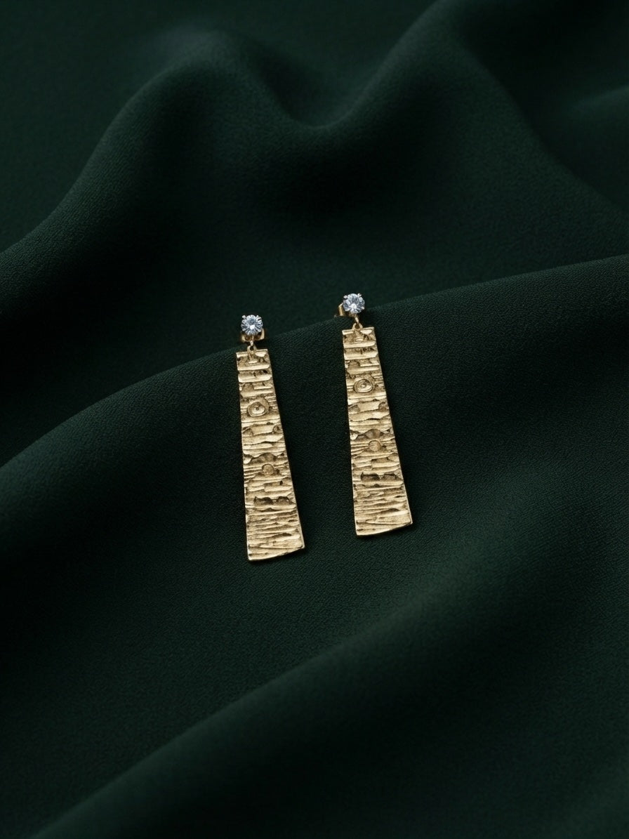 Gold Plated Stylish Korean Drop Earrings