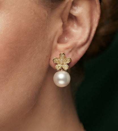 Gold Plated Stylish Fancy Drop Earrings