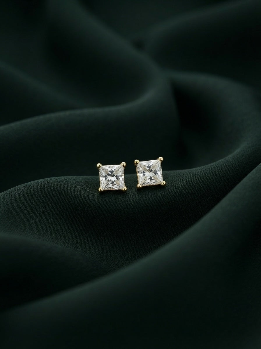 Silver Plated Dimond Fancy Mini Studs