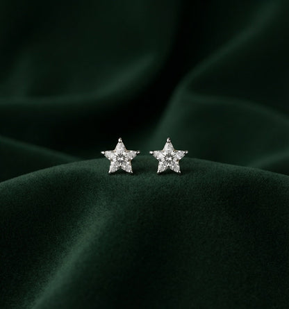 Silver Plated Dimond Fancy Mini Studs