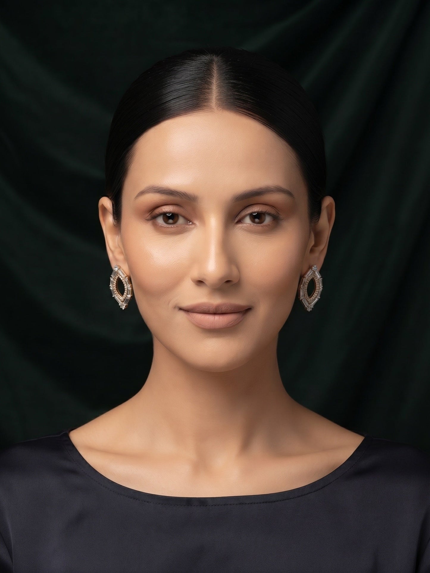 Gold Plated Stylish Fancy Earrings
