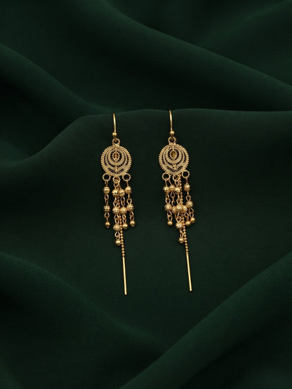 Gold Plated Stylish Fancy Tassels Earrings